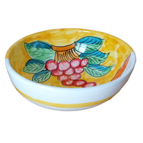 Tasse lisse, assiette creuse, bol, saladier. Ligne Casette Positano. Céramique de Vietri peinte à la main.