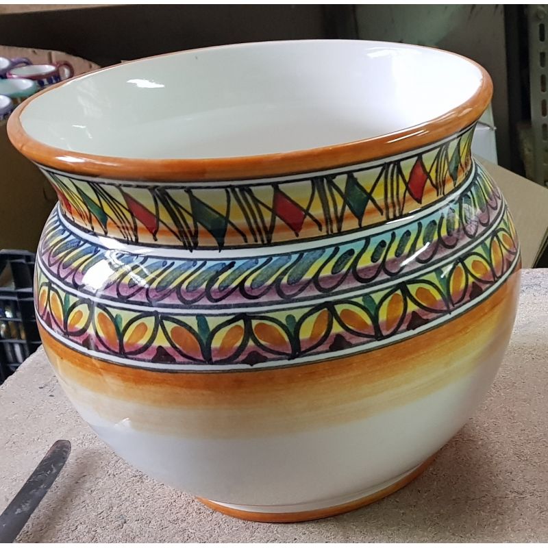 Cachepot Portapianta decoro geometrico, bordo...