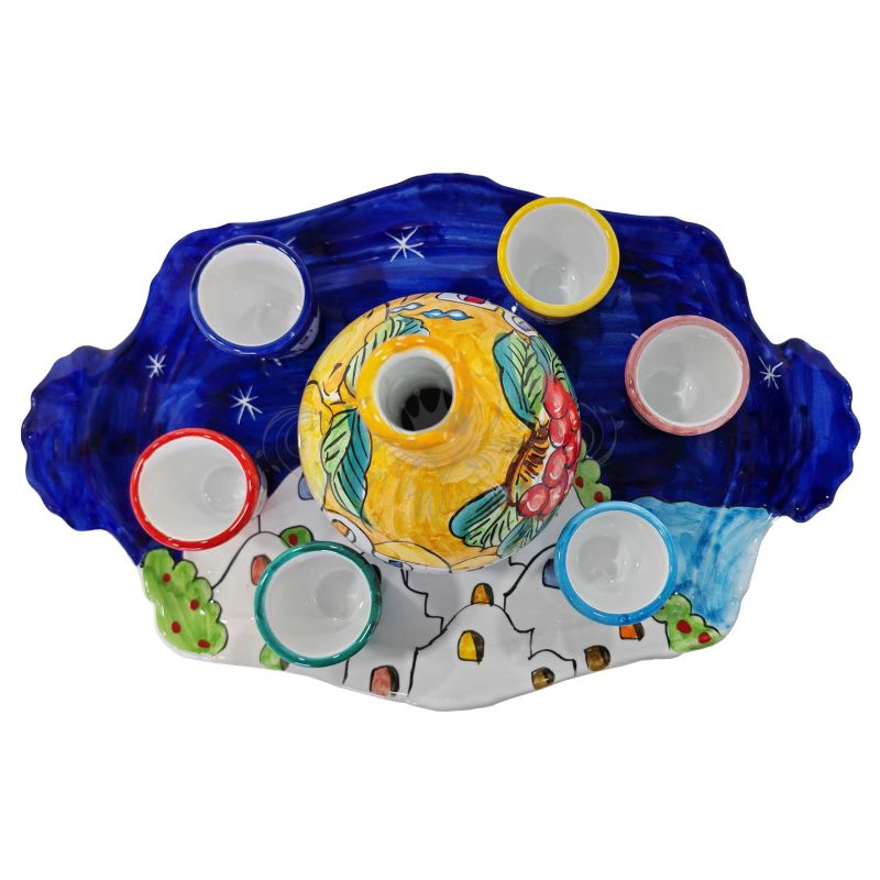 Limoncello-Set, Flaschentablett, 6 Gläser,...