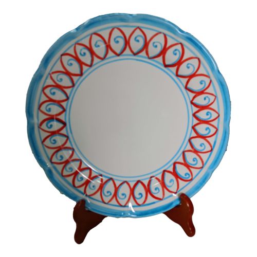 Piatto linea Geomtrico. Dipinti a mano ceramica vietrese disponibili fondi piani frutta/dolce sottopiatti