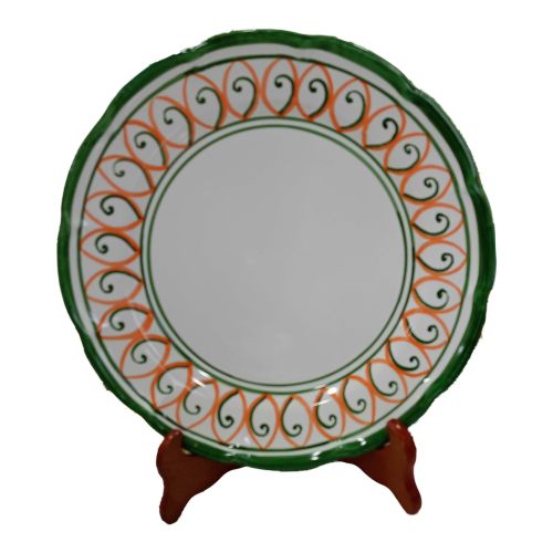 Assiette ligne geométrique. céramiques Vietri peintes à la main - disponibles fonds, plats, sets de table fruits/dessert