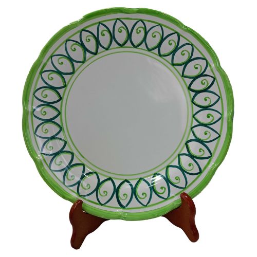 Assiette ligne geométrique. céramiques Vietri peintes à la main - disponibles fonds, plats, sets de table fruits/dessert