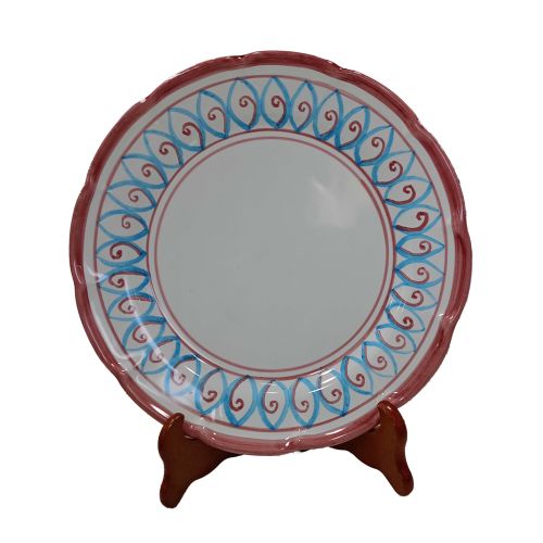 Piatto linea Geomtrico. Dipinti a mano ceramica vietrese disponibili fondi piani frutta/dolce sottopiatti