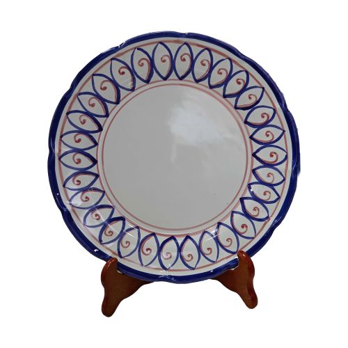 Assiette ligne geométrique. céramiques Vietri peintes à la main - disponibles fonds, plats, sets de table fruits/dessert