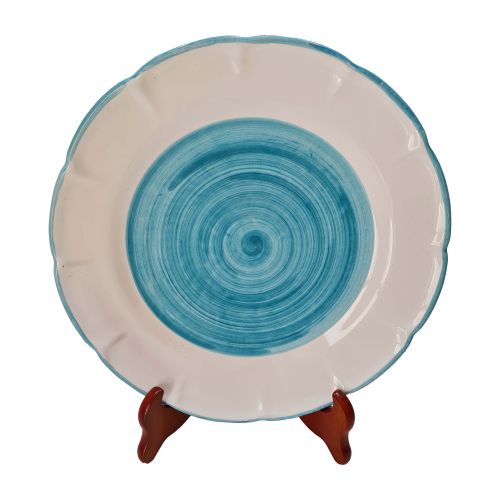 plato de línea moderna pinta a mano en ceramica vietrese - fondos, tapas, frutas / postres o manteles individuales