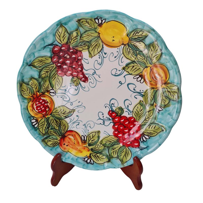 Dish, plate Fruit line Vietri's red....