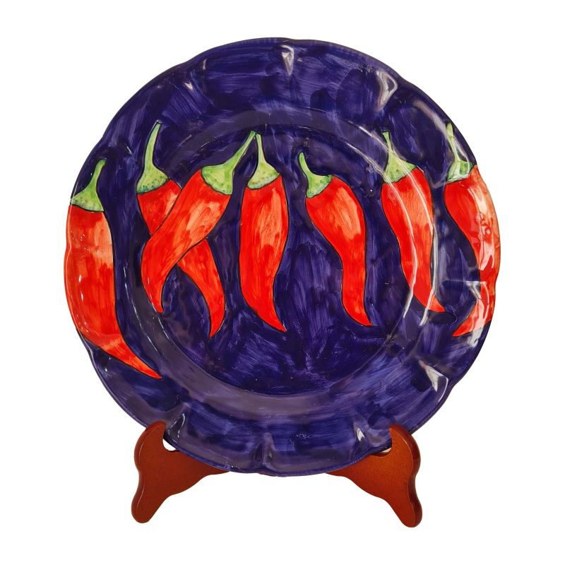 Dishes, Plates handpainted Vietri ceramic Red...