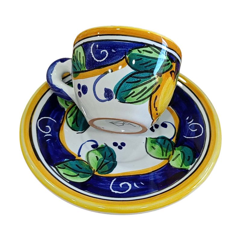 Taza con platito. Línea Limones. Cerámica de...