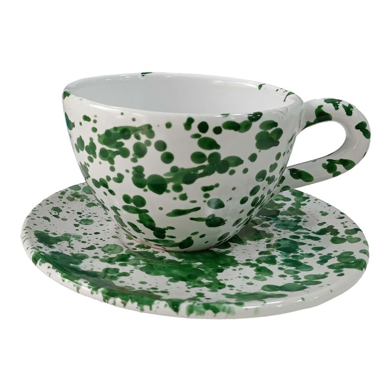 Kaffeetasse mit Untertasse. Moderne Linie,...