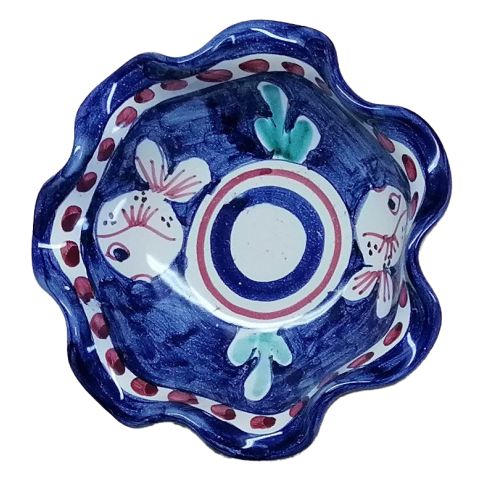Bowl wave border Animals line. handpainted Vietri ceramic 2