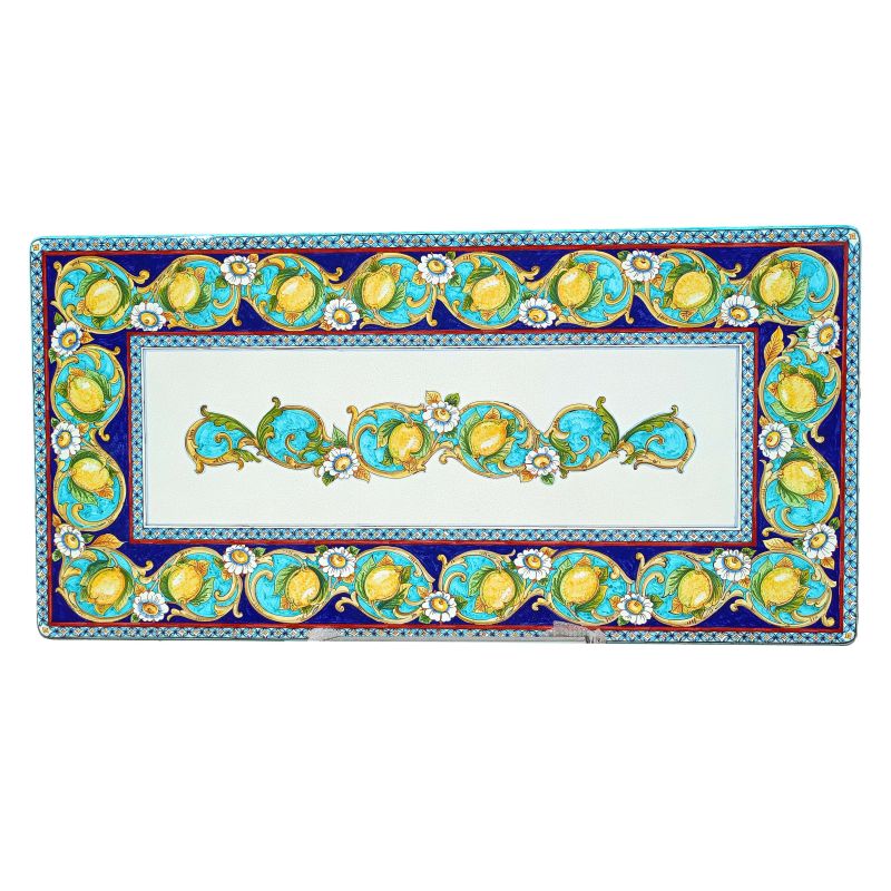 Mesa de piedra de lava ceramicizada. pintada a...