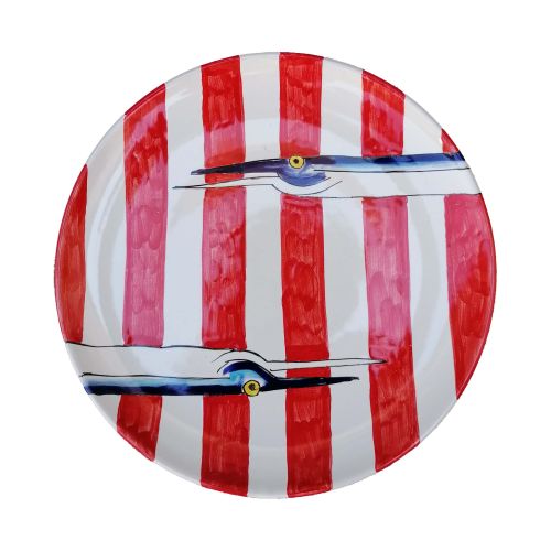Restaurant Line - Plate. Stripes Line. Vietri Ceramic. Hand-Painted.