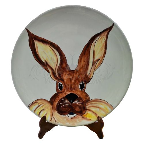 Piatto linea Pasqua Pasquale dipinto a mano in ceramica vietrese