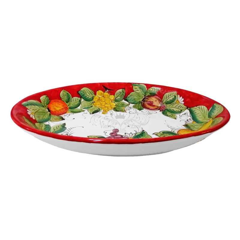 Oval bowl platter. Serving dish. Fruit line....