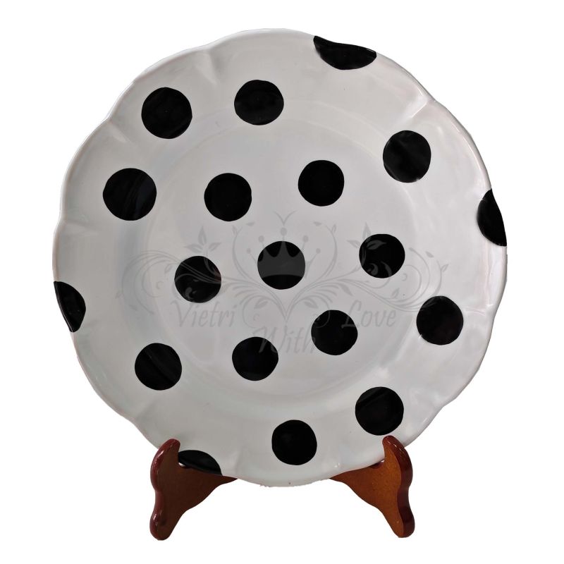 Plato de línea de lunares Cerámica de Vietri...