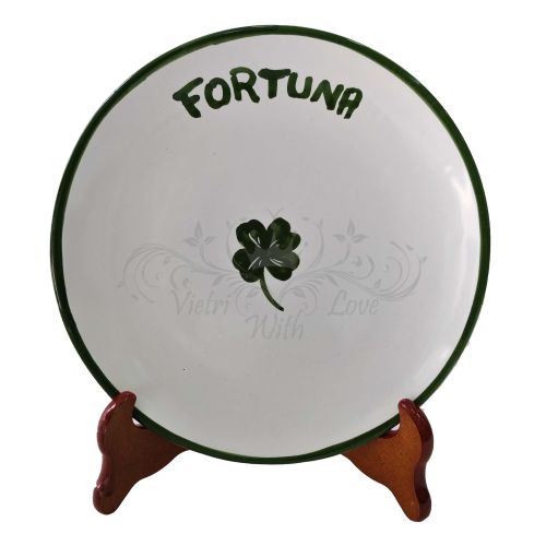 Plate Dish Lucky Line. Hand painted Vietri ceramic.