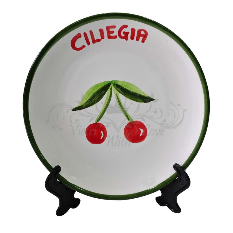 Plate Dish Fruit line. Hand-painted Vietri...