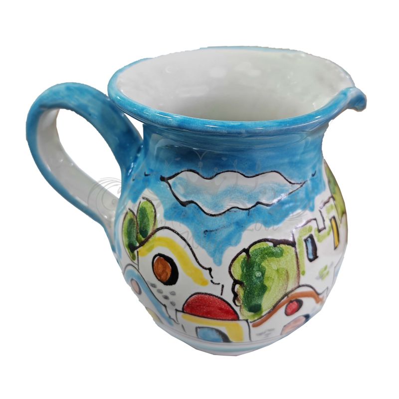 Pitcher Positano line. handpainted Vietri ceramic