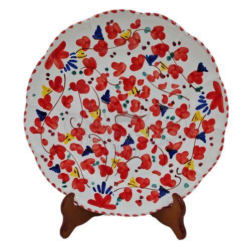 Plate dish, Little Flowers Line. Vietri ceramic - Available top, bottom, fruit/dessert or underplate