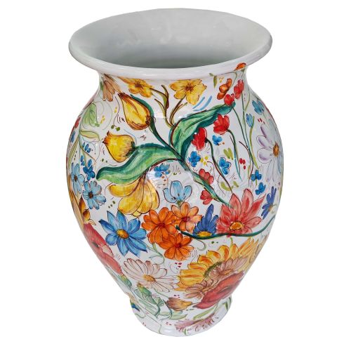 Umbrella holder vase white Background flowers line,...