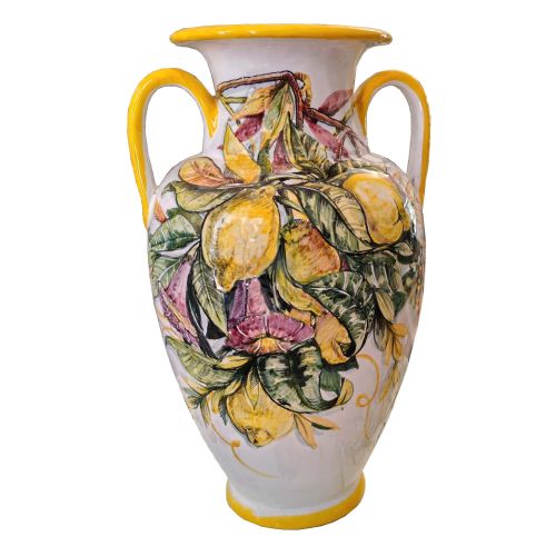 Umbrella Stand. Lemons Collection. Hand-Painted Vietri... 2