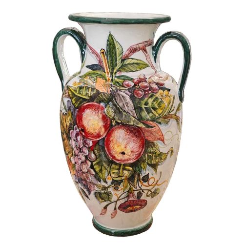 Vaso portaombrelli. Linea Frutta. Ceramica di Vietri....