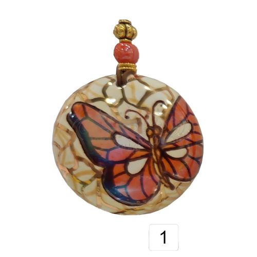 Pendentif en céramique peint à la main – Collier... 2