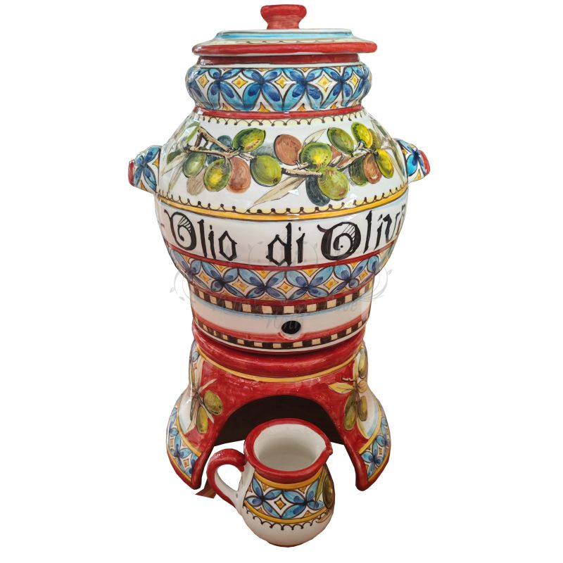 5-Liter-Ölbehälter. Handbemalte Vietri-Keramik