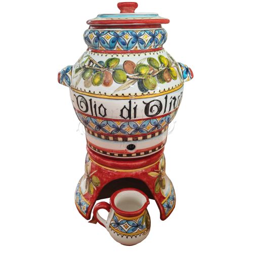 5-Liter-Ölbehälter. Handbemalte Vietri-Keramik