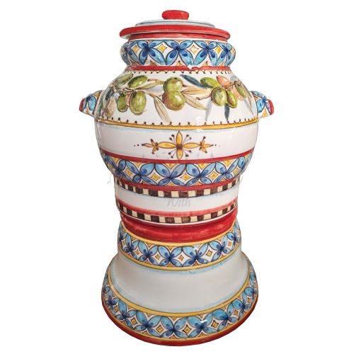 Pot à huile de 5 litres. Céramique Vietri peinte à la main