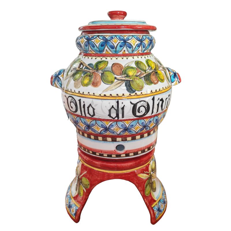 Orcetto contenitore per olio 5lt Dipinto a mano...