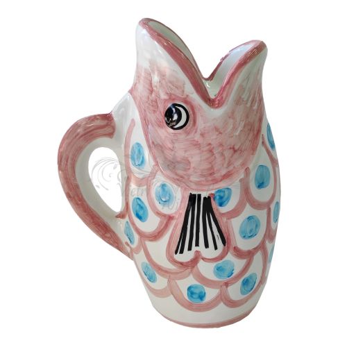 Pichet en forme de poisson. Céramique Vietri peinte à la main.
