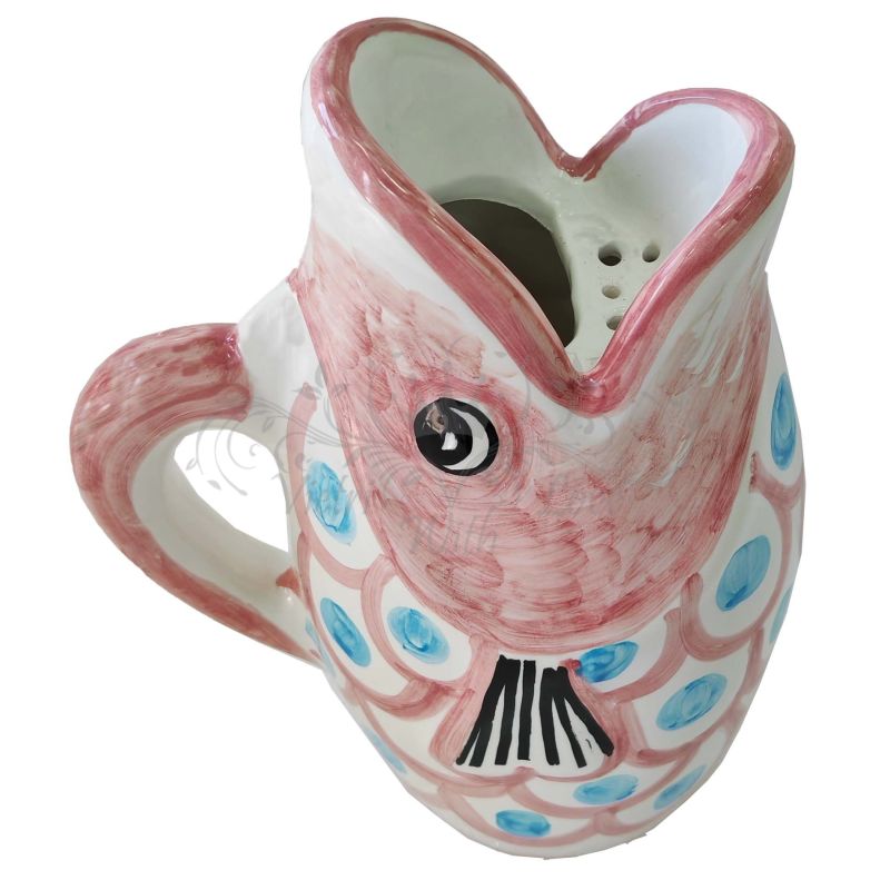 Brocca Forma Pesce. Ceramica di Vietri dipinta...
