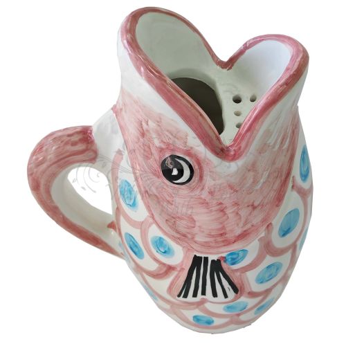Brocca Forma Pesce. Ceramica di Vietri dipinta a mano.
