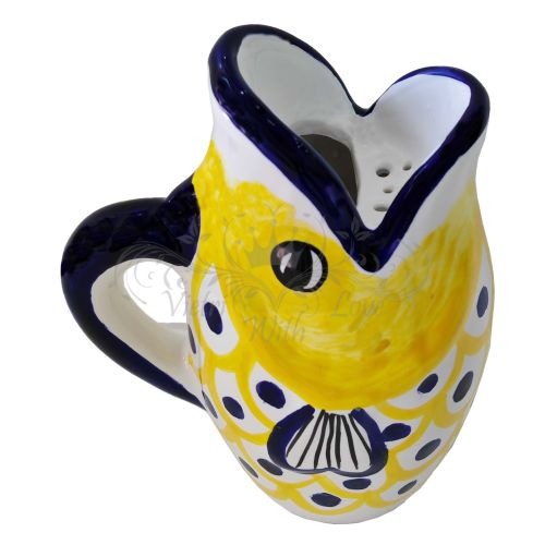 Brocca Forma Pesce. Ceramica di Vietri dipinta a mano.
