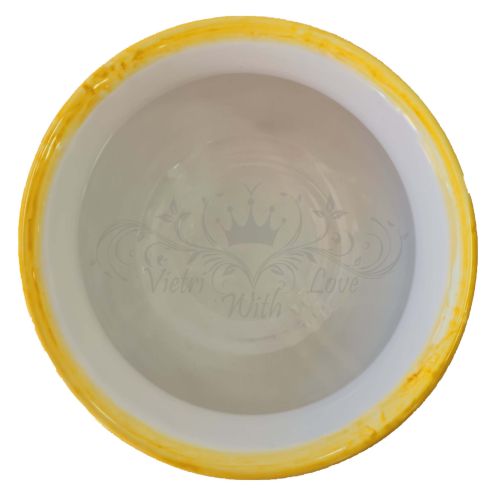 Maceta con soporte para plantas Flower Line. Cerámica de Vietri pintada a mano.