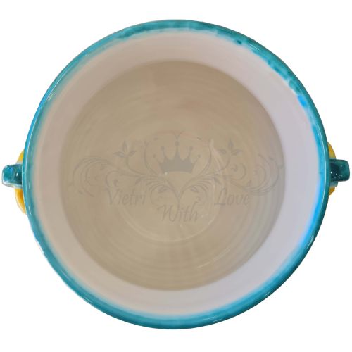 Flower Line Pflanzenhalter Cachepot. Handbemalte Vietri-Keramik.