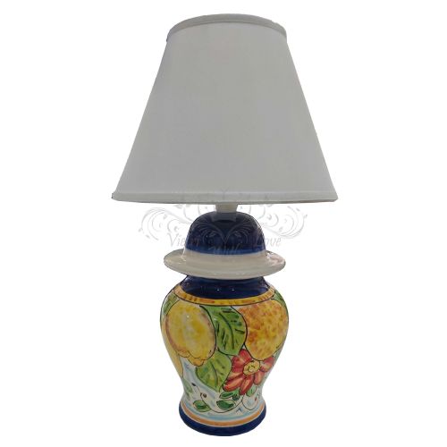 Nachttischlampe der Linie Fruit. Handbemalte Vietri-Keramik.