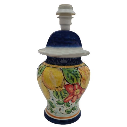 Nachttischlampe der Linie Fruit. Handbemalte Vietri-Keramik.