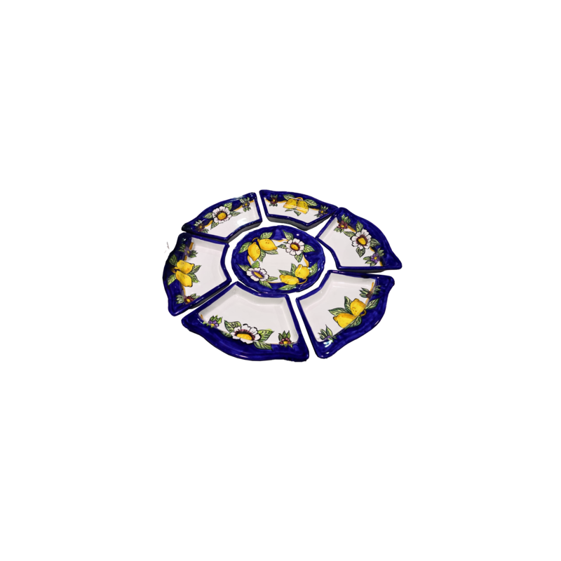 Appetizer set. Cold Dinner. 7 pieces. Lemons...