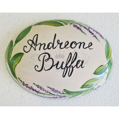 Oval Door plate customizable white background....