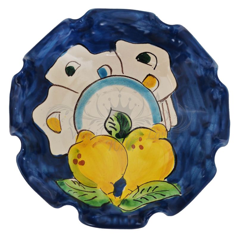 Scalloped bowl. Houses and Lemons line....