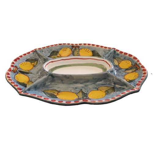 Antipastiera. Cena Fredda. 5 scomparti. Linea limoni Blu... 2