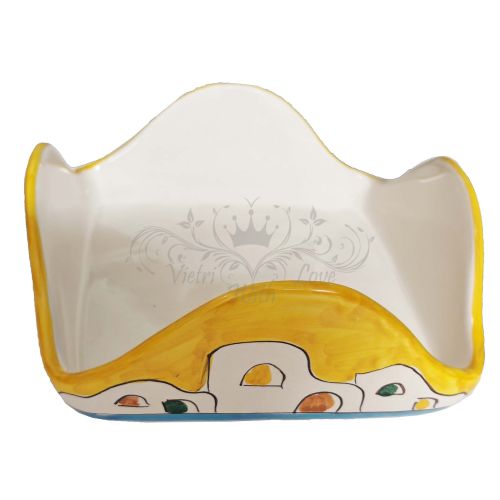 Porte-serviettes. Collection Maisons de Positano. Céramique de Vietri peinte à la main.