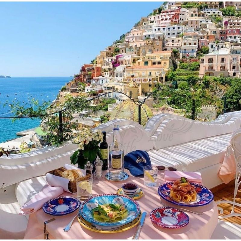 Vietri ceramic animal line service plates, 18...