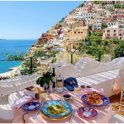 Assiettes de service en céramique Vietri, 18 pièces