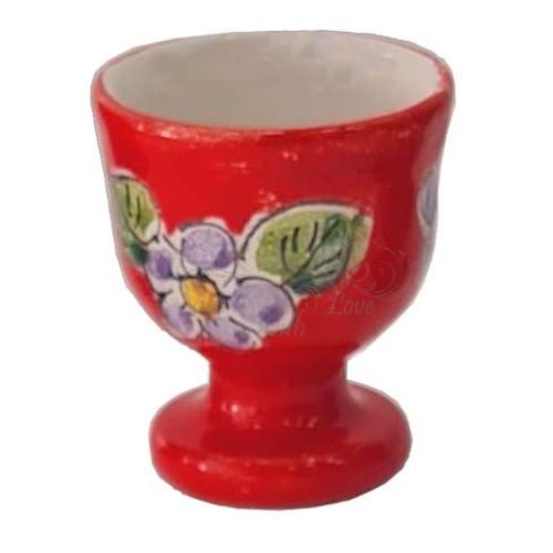 Portahuevos Huevera línea Flores. Cerámica de Vietri pintada a mano.