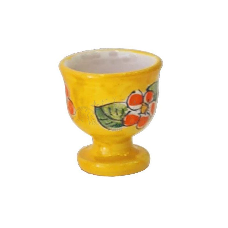 Egg Cup Flowers line. handpainted Vietri ceramic