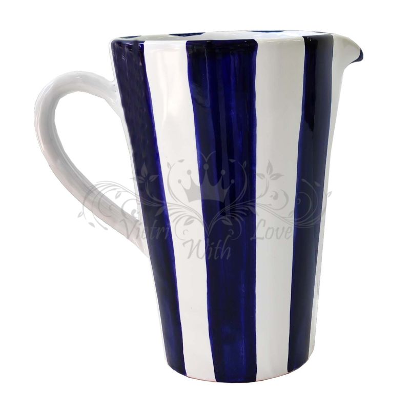 Brocca Conica. Linea Righe. Ceramica di Vietri...