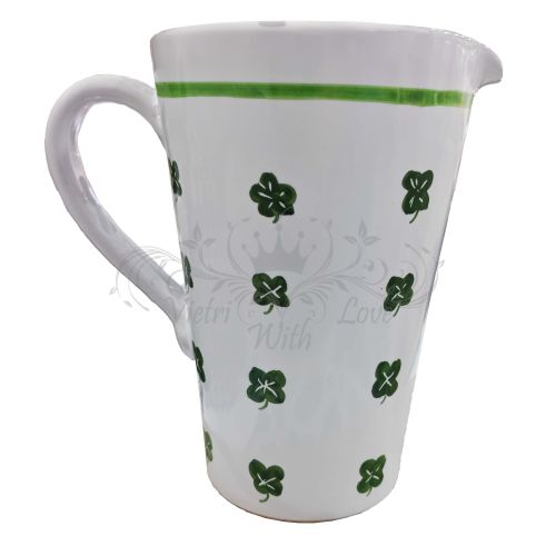 Conical Jug. Lucky Line. Hand-painted Vietri ceramic.